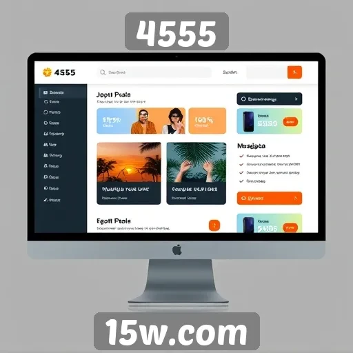 Análise da interface do usuário do site 4555